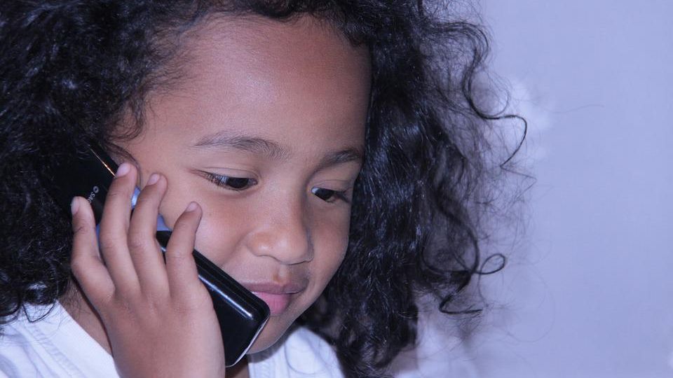 Child on phone