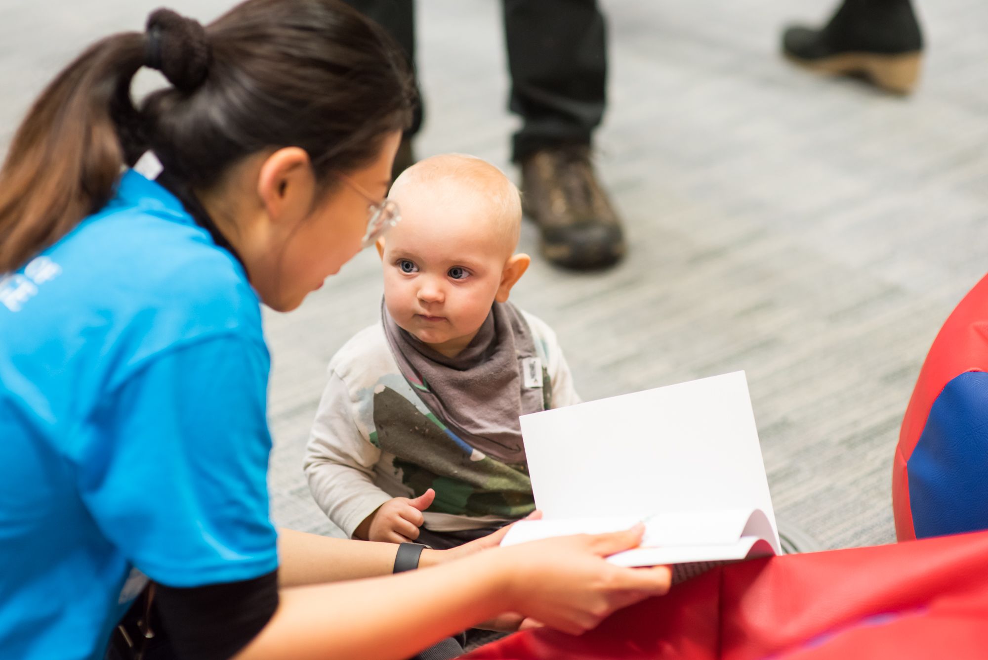 Small child being read to