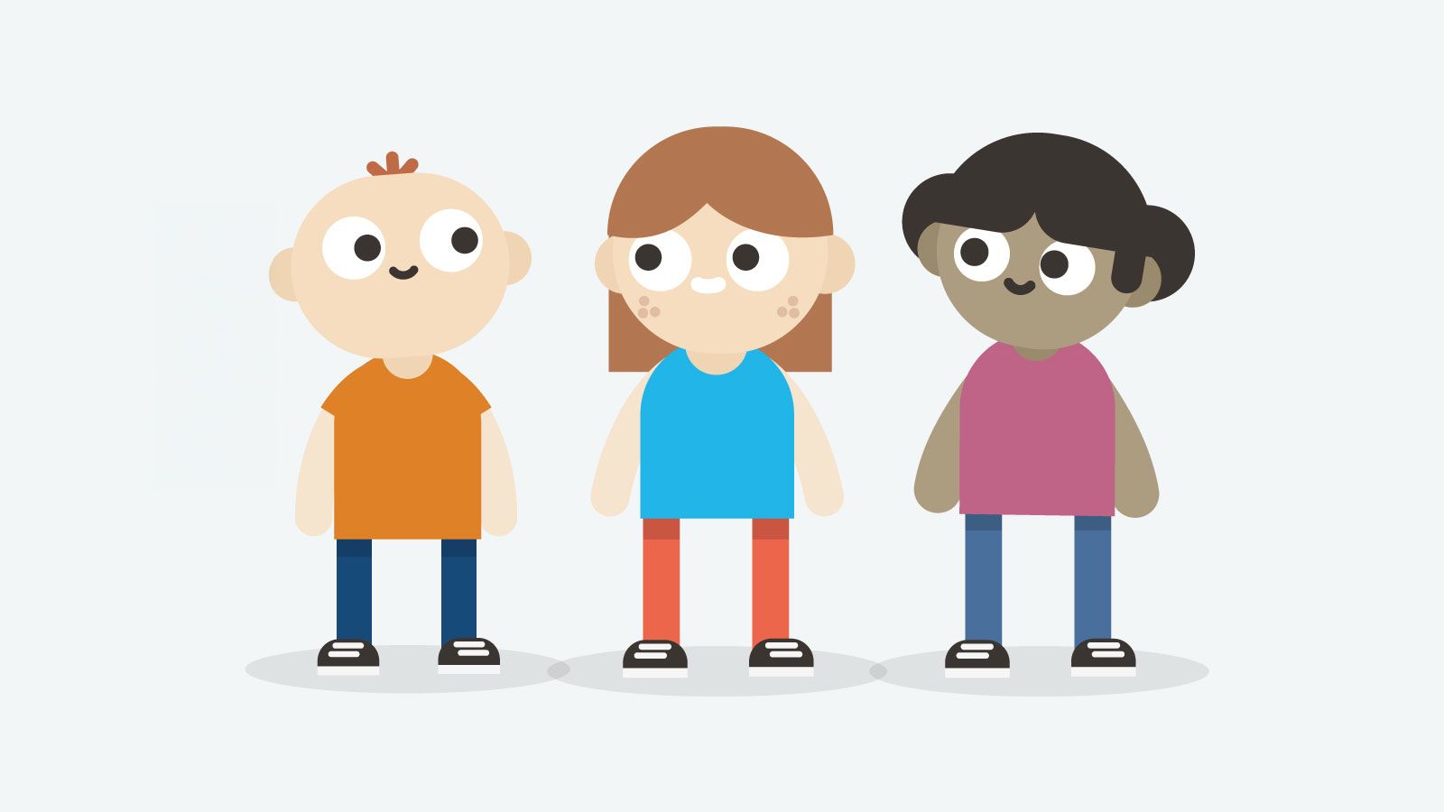 Three happy children